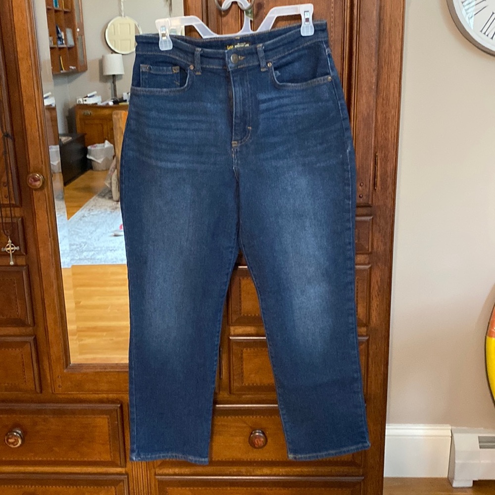 Lee straight leg high rise relaxed fit jeans